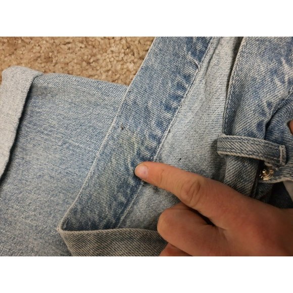 Liquor N Poker Curve Denim Blue Crop Mom Jeans 18 - Picture 10 of 12